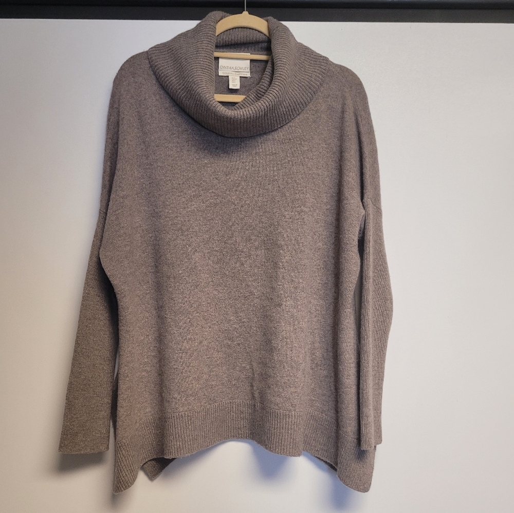 Cynthia Rowley 100% Cashmere Cowl Neck Sweater  Size S